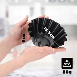 Kadax Gugelhupfform, aus Blech mit Antihaftbeschichtung, 15.5 cm, Schwarz