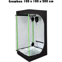 JUNG Growbox 100x100x200cm, Gewäcshaus Pflanzenzelt Growzelt Growschrank Grow