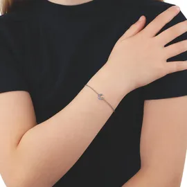 Tom Tailor Hufeisen Armband lila/rosa/silber 2100593 Größe 14+2 cm