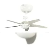Pepeo Melton 132 cm Deckenventilator weiß mit Licht inkl. Fernbedienung