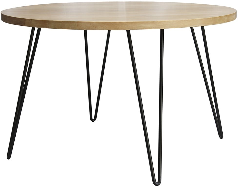 Table à manger ronde en bois manguier massif D116 cm VIBES