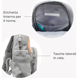 Nuvita 8740 | Kinderrucksack | Aufbewahrungstasche | Tasche mit Fächern | Ergonomischer Kinder-Rucksack | Rucksack mit verstellbaren Gurten für Vorschulkinder | (1-3 Jahre) |Ocker/Katze