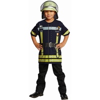 Spiel-Shirt Feuerwehrmann für Kinder T-Shirt bedruckt Feuerwehr Uniform Kostüm