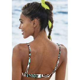 VENICE BEACH Triangel-Bikini-Top Damen türkis-bedruckt, Gr.38 Cup C/D,