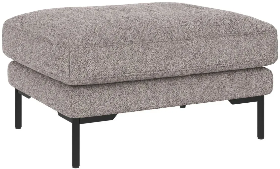 Hocker Corwin Stoffbezug Alice, klassisch gepolstert, grau, stabiles Metallgestell, FSC-zertifiziert