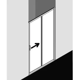 Kermi LIG2L155201AK, Gleittür Liga G2L 1550x