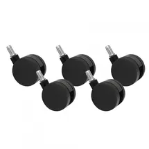 KADIMA DESIGN Weichbodenrollen | 5er-Set, Schwarz, 5er Pack, 60 mm Rollendurchmesser, geeignet für Teppichböden.