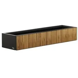 Herstera Pflanzkasten Deco Planter Xic L Plus 150 x 25 cm Schwarz