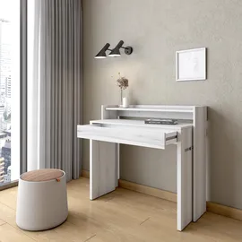 SKRAUT HOME Gaming-Tisch Weiß gemasert