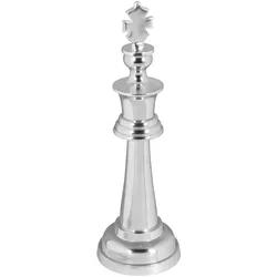 Große Schachfigur Aluminium Dekoration poliert Design Skulptur Dekofigur XXL