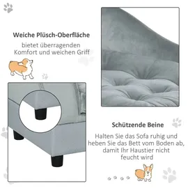 PawHut Hundesofa 76 x 45 x 43 cm grau