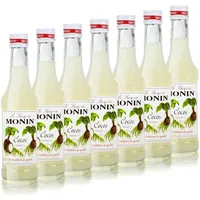 7x Monin Cocos Sirup, 250 ml Flasche