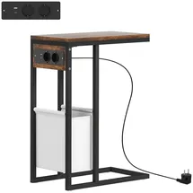 Homcom Beistelltisch, Braun, Metall, 25x62.5x46 cm, Wohnzimmer, Wohnzimmertische, Beistelltische