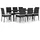 vidaXL Garten-Essgruppe 9-tlg. schwarz 3065698