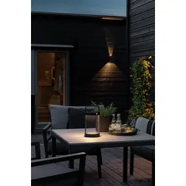 Konstsmide LED-Solarlaterne Crotone Schwarz 30 cm x 17 cm x 15 cm