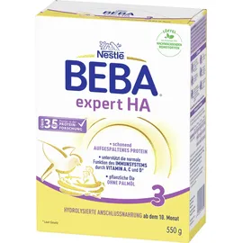 Beba Nestlé BEBA expert HA 3 Hydrolysierte Anschlussnahrung, ab dem 10. Monat, 1er Pack (1 x 550g)
