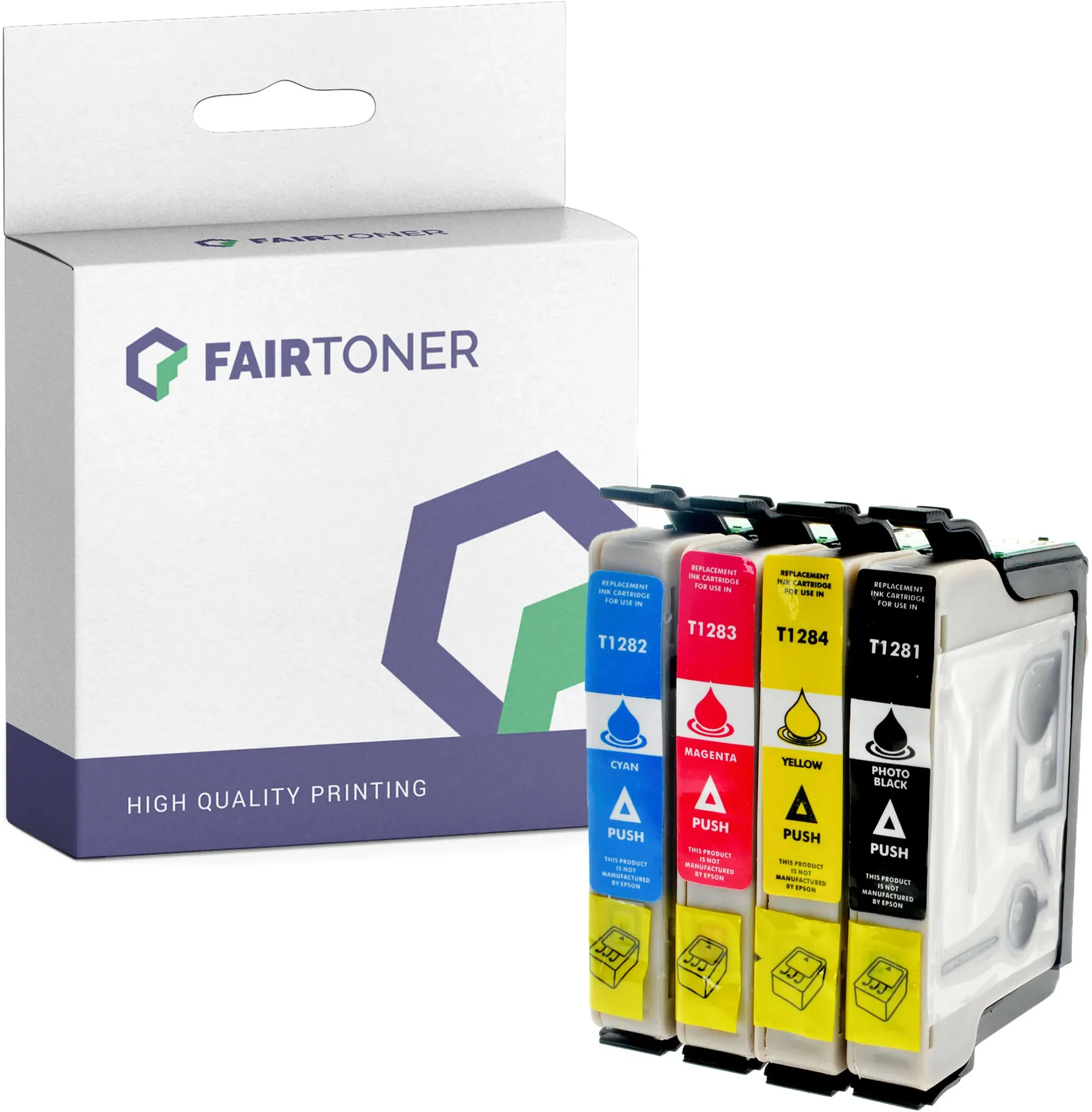4er Multipack Set Kompatibel für Epson Stylus SX 230 (T1281-T1284) Druckerpatronen