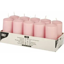 Papstar Stumpenkerze 9 x 4 cm 10 St. altrosa