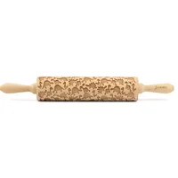 Folkroll Teigroller FOLKROLL "3D-Motiv-Teigrolle", braun, L:43cm, Buchenholz, Teigroller, Dinosaurier