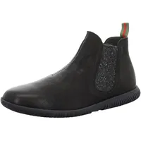 THINK! Herren HAUKI Leder gefütterte nachhaltige Chelsea-Boots, 0000 SCHWARZ, 44.5 EU