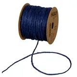 HALBACH Dekoband Jute Blau 50 m x 2,0 mm