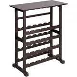 Beliani Beliani, Weinregal Rowley Dunkelbraun
