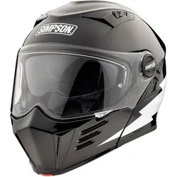 Simpson Darksome Hellfire, Klapphelm - Schwarz/Weiß - L