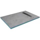 Marwell Duschelement 80 x120 x 4 cm befliesbar Silber