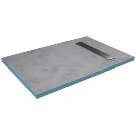 Marwell Duschelement 80 x120 x 4 cm befliesbar Silber