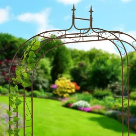 Relaxdays Rosenbogen 240 x 155 x 39 cm Braun