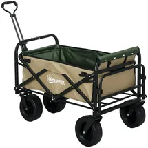 Outsunny Bollerwagen klappbar khaki