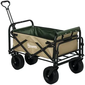 Outsunny Bollerwagen klappbar khaki