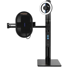 Marantz Professional Turret - Komplettes Podcast System mit Full HD Webcam, USB-Kondensatormikrofon mit Pop-Filter, dimmbarem LED-Lichtring und internem USB-Hub