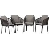 ACAMP Manhattan Gartenstuhl 61 x 81 x 61 cm grau 4 St.