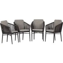 ACAMP Manhattan Gartenstuhl 61 x 81 x 61 cm grau 4 St.