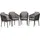 ACAMP Manhattan Gartenstuhl 61 x 81 x 61 cm grau 4 St.