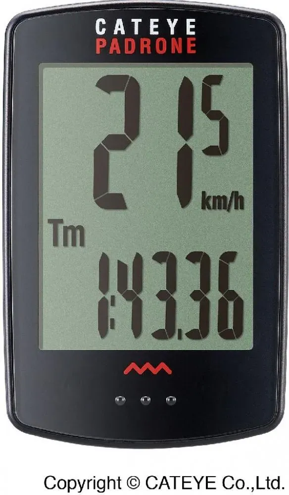 Cat Eye, Computer, Padrone+, 7 Funktionen, Farbe schwarz, Padrone+, schwarz, kabellos, großes Display, 7 Funktionen, Batterie CR2032, inkl. Sensor, Befestigungsmaterial, Bedienungsanleitung