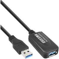 InLine USB-A auf USB-A 5 m Schwarz
