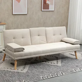 Homcom 3-Sitzer-Sofa mit Klappbarem Tisch