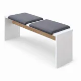 Innostyle Sitzbank Memphis Weiß 130 x 49 x 40 cm
