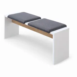 Innostyle Sitzbank Memphis Weiß 130 x 49 x 40 cm