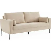 sweeek - 3-Sitzer-Sofa mit Cordbezug, Cord, Beige