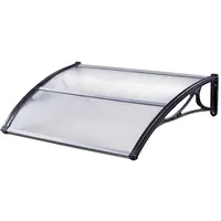 Trutzholm Vordach Pultvordach 75 x 120 cm schwarz