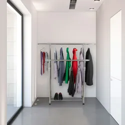 Relaxdays Kleiderständer mit 2 Kleiderstangen, Garderobe auf Rollen, verstellbar: Höhe 95-165cm, Breite 94-160cm, silber