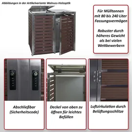 MCW Mülltonnenverkleidung K14 134 x 119 x 84 cm anthrazit