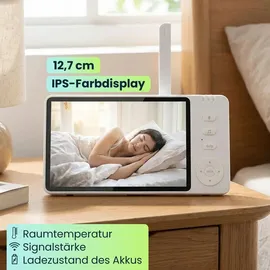 ideoon HD Überwachungskamera mit Monitor Schwarz