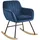 Beliani Schaukelsessel LIARUM Samtstoff 0 x 0 x 0 cm Blau