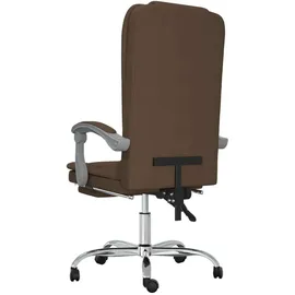 vidaXL Bürostuhl mit Massagefunktion Stoff Braun
