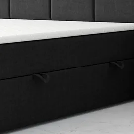 m-punkt Neapel 180 x 200 cm Schwarz/Grau