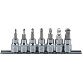 KS Tools 3/8" CHROMEplus Bit-Stecknuss-Satz Innen6kant, Kugelkopf, 7-tlg.
